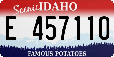 ID license plate E457110