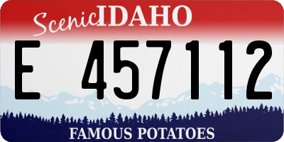 ID license plate E457112