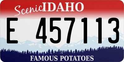ID license plate E457113