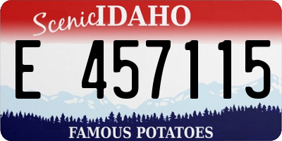 ID license plate E457115