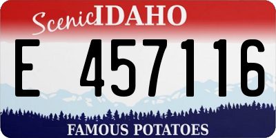 ID license plate E457116