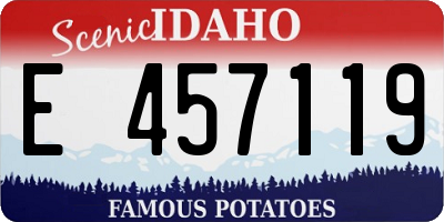 ID license plate E457119