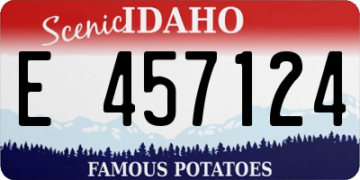 ID license plate E457124