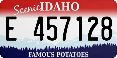 ID license plate E457128