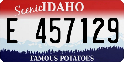 ID license plate E457129