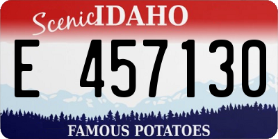 ID license plate E457130