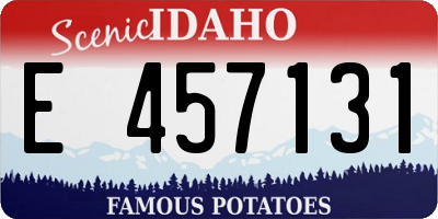 ID license plate E457131
