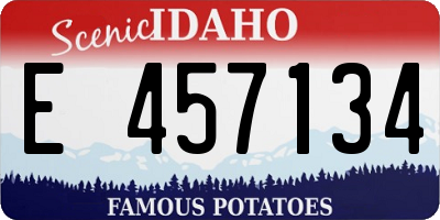 ID license plate E457134