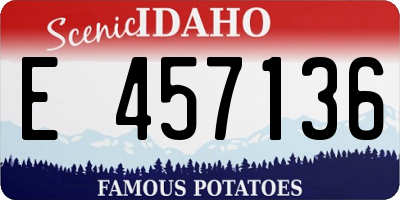 ID license plate E457136