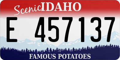 ID license plate E457137