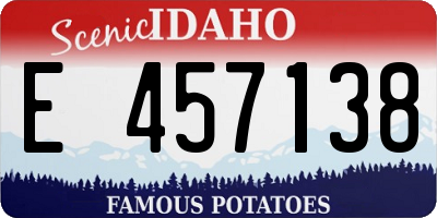 ID license plate E457138