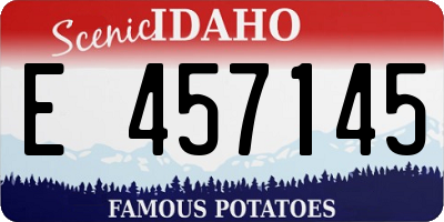 ID license plate E457145