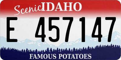 ID license plate E457147