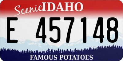 ID license plate E457148