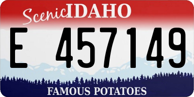 ID license plate E457149