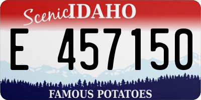 ID license plate E457150