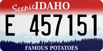 ID license plate E457151