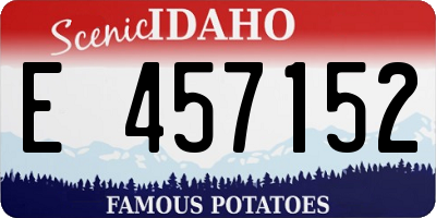 ID license plate E457152