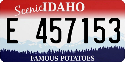 ID license plate E457153