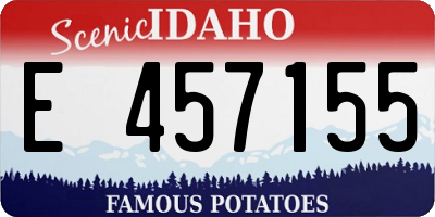 ID license plate E457155
