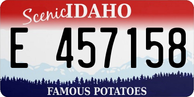 ID license plate E457158
