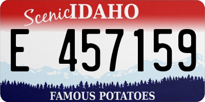 ID license plate E457159