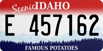 ID license plate E457162