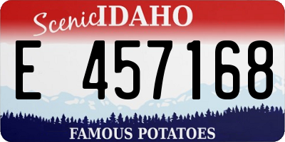 ID license plate E457168