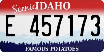 ID license plate E457173