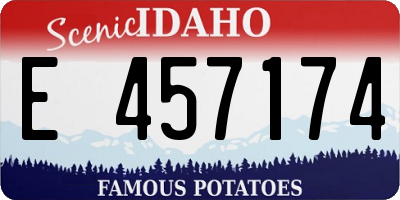 ID license plate E457174