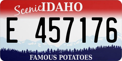 ID license plate E457176