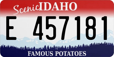 ID license plate E457181