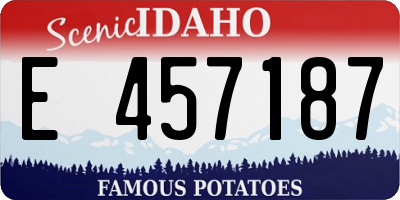ID license plate E457187