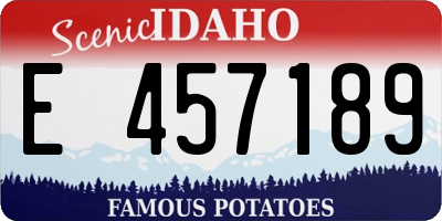 ID license plate E457189