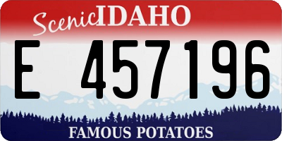 ID license plate E457196