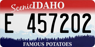 ID license plate E457202