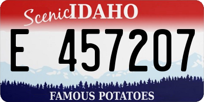 ID license plate E457207