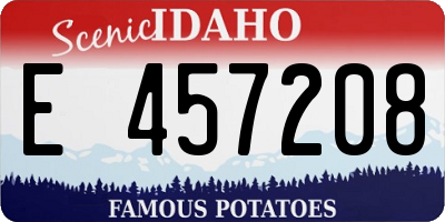 ID license plate E457208