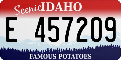 ID license plate E457209