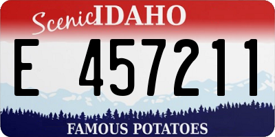 ID license plate E457211