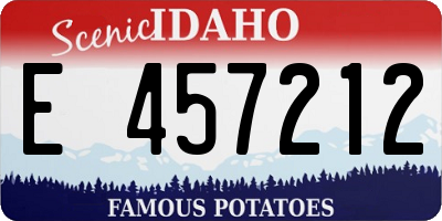 ID license plate E457212