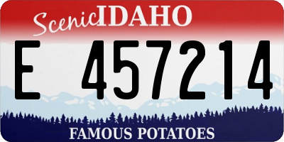 ID license plate E457214