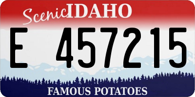 ID license plate E457215