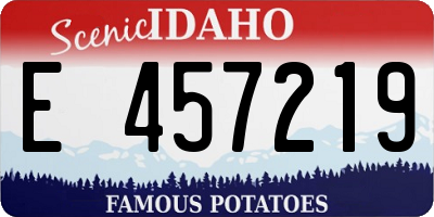 ID license plate E457219