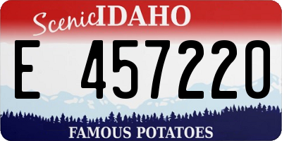 ID license plate E457220