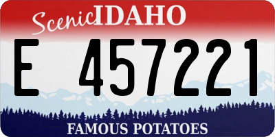 ID license plate E457221