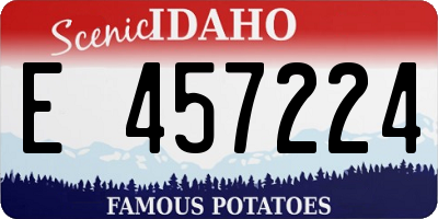 ID license plate E457224