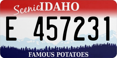 ID license plate E457231