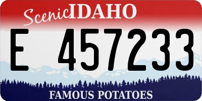 ID license plate E457233
