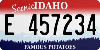 ID license plate E457234